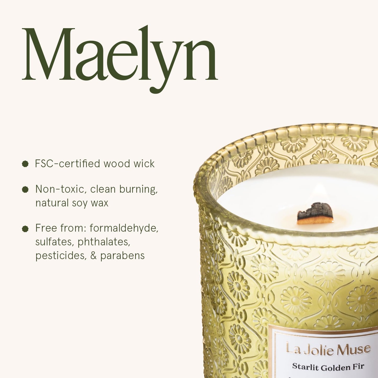 LA JOLIE MUSE Glass Jar Candle