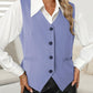 Casual V-Neck Button-Down Vest