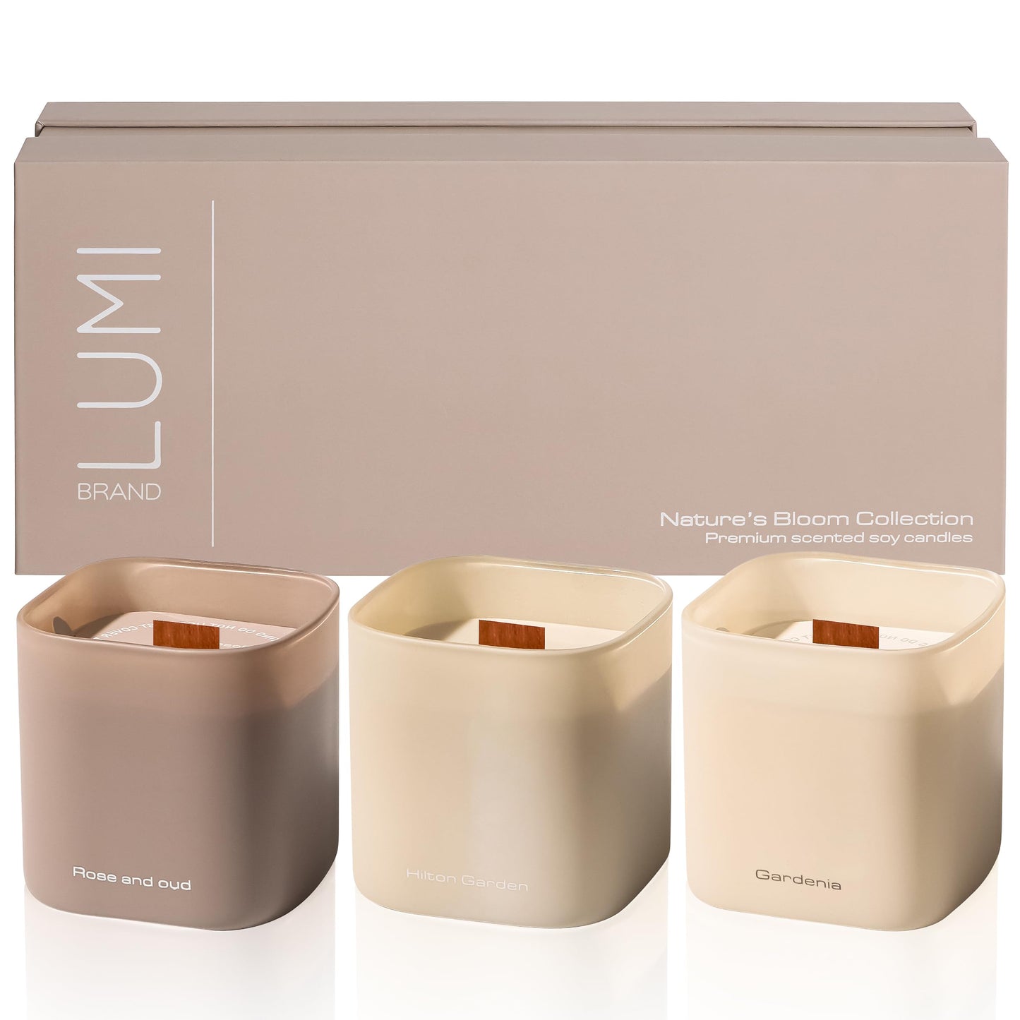 Scented Soy Candles Gift Set | Nature's Bloom Collection | 3 Scented Candles