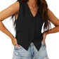 Casual V-Neck Button-Down Vest