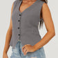 Casual V-Neck Button-Down Vest