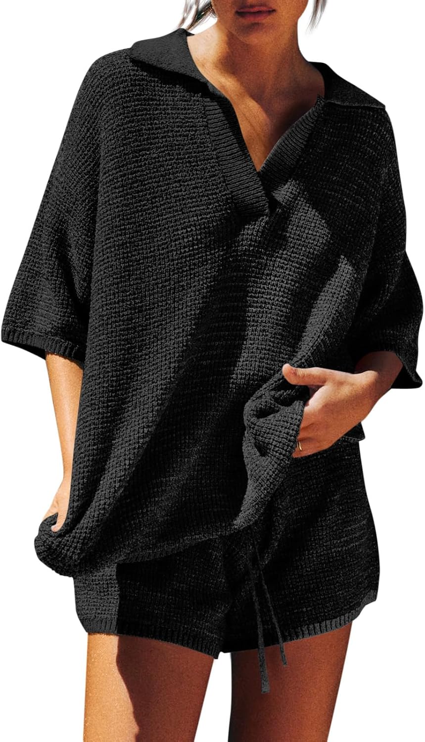 V Neck Sweater Lounge Set