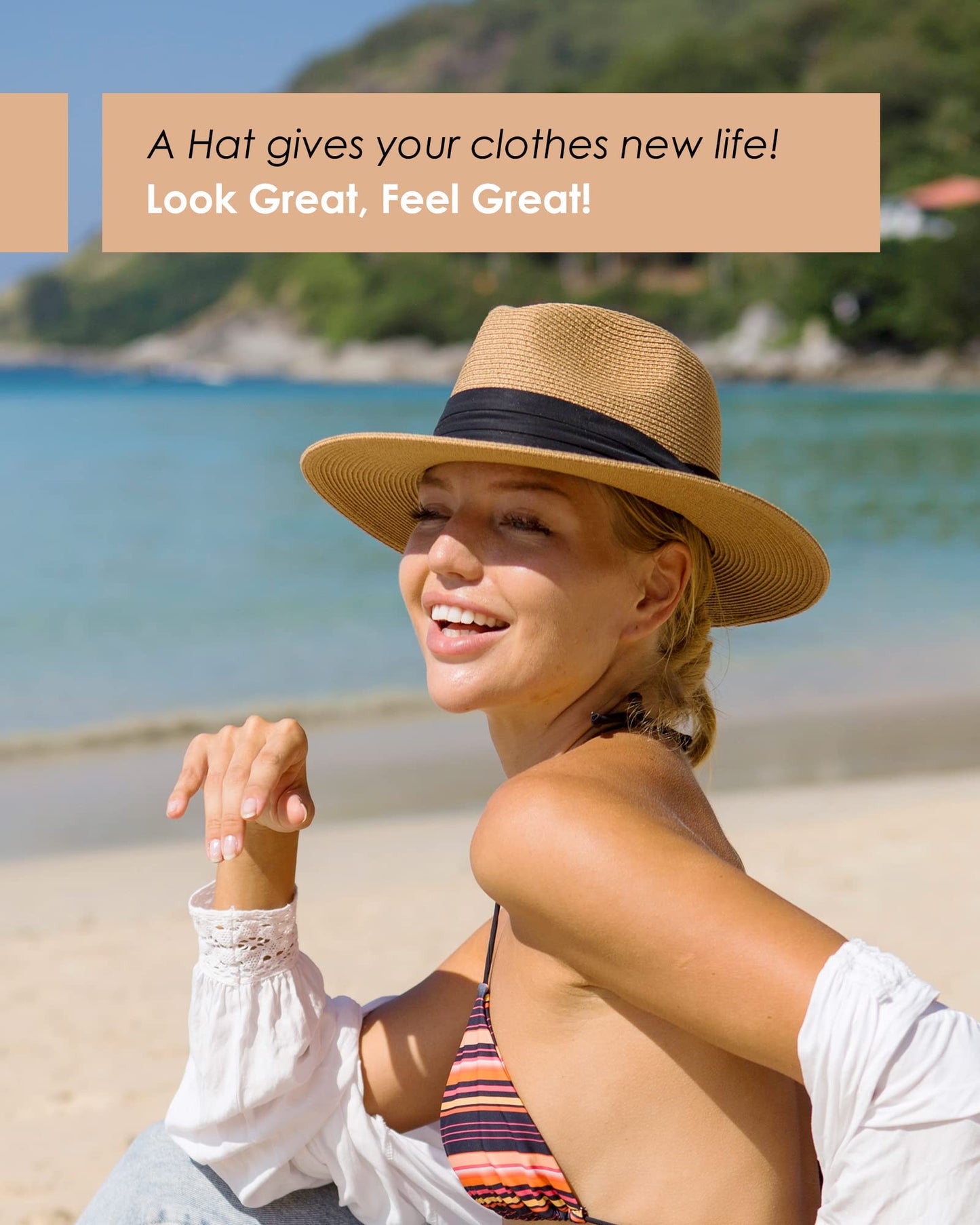 Wide Brim Straw Panama Hat