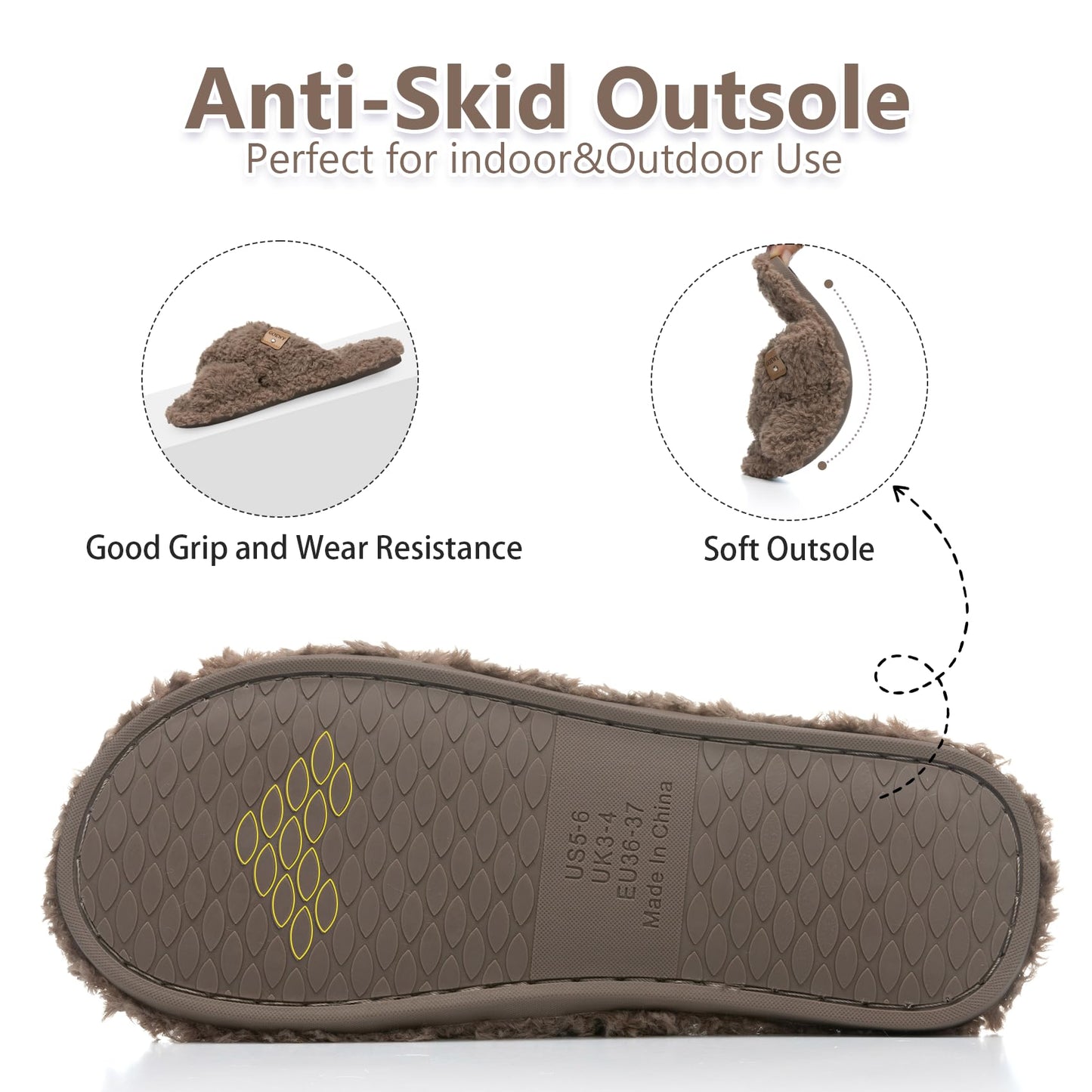 Fuzzy Open Toe Slippers