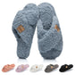Fuzzy Open Toe Slippers
