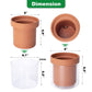 Self Watering Planter Pot Terracotta and Glass