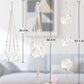 3 PCS Macrame Plant Hanger Indoor Hanging Planter Basket with Wood Beads Plants Holder Decorative Flower Pot Holder (POTS NOT Included) (Ivory White)