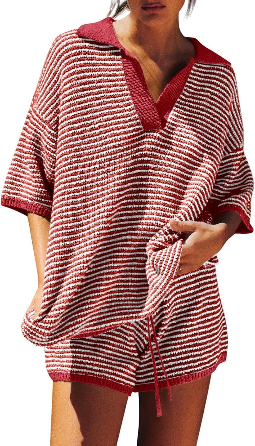 V Neck Sweater Lounge Set