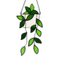 Stained Glass Window Hanging for Plant Lovers, Great Mothers Day Gift Handmade Green Plants Artificial,Suncatcher Plant Gifts for Women,Grandma,Mother's Day,Christmas