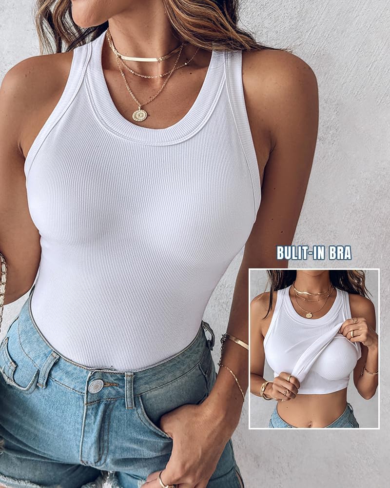 Women Built-in Bra Tank Tops