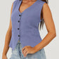 Casual V-Neck Button-Down Vest