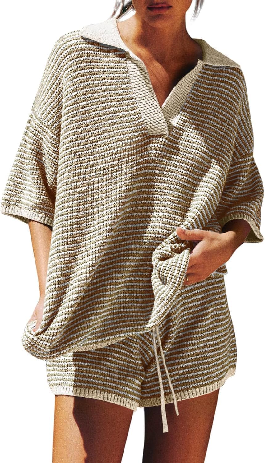 V Neck Sweater Lounge Set