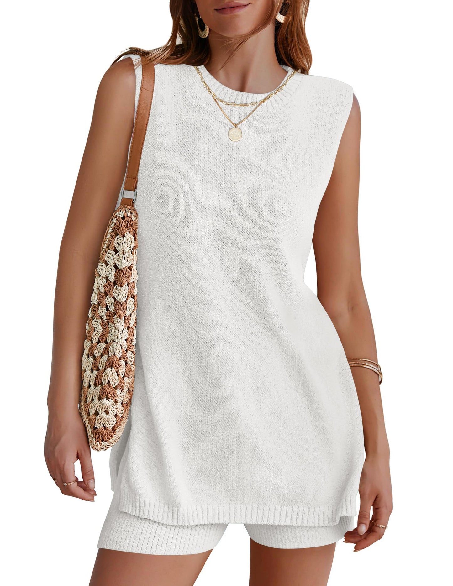 Summer Sleeveless Sweater Lounge Sets