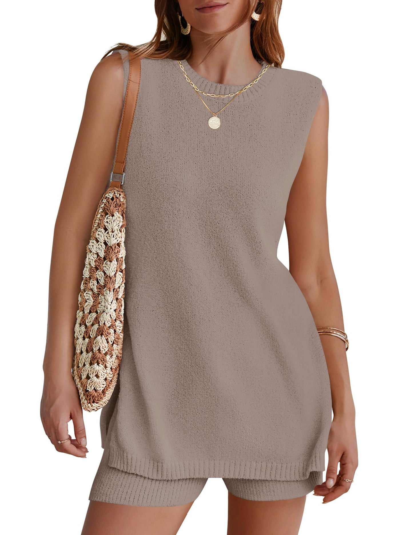 Summer Sleeveless Sweater Lounge Sets