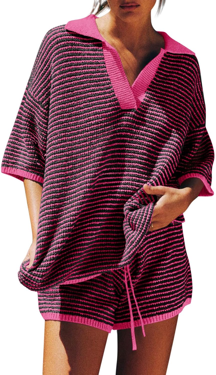 V Neck Sweater Lounge Set
