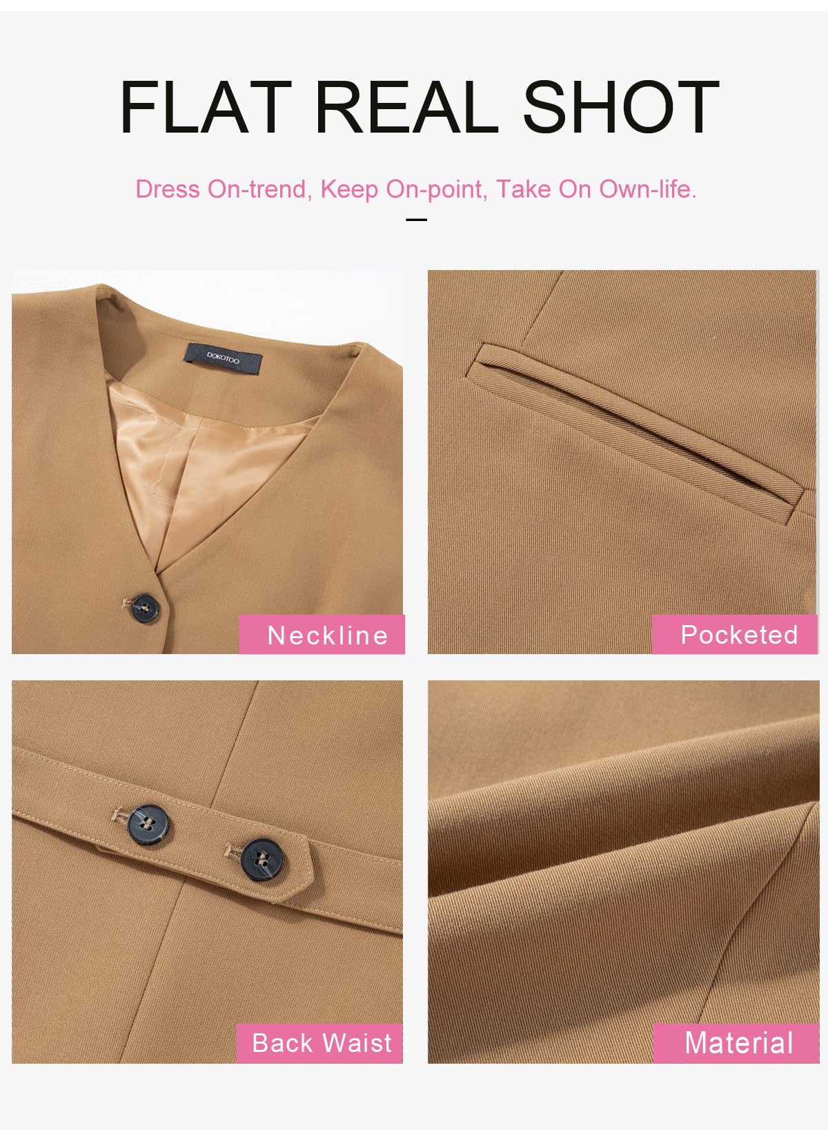 Casual V-Neck Button-Down Vest