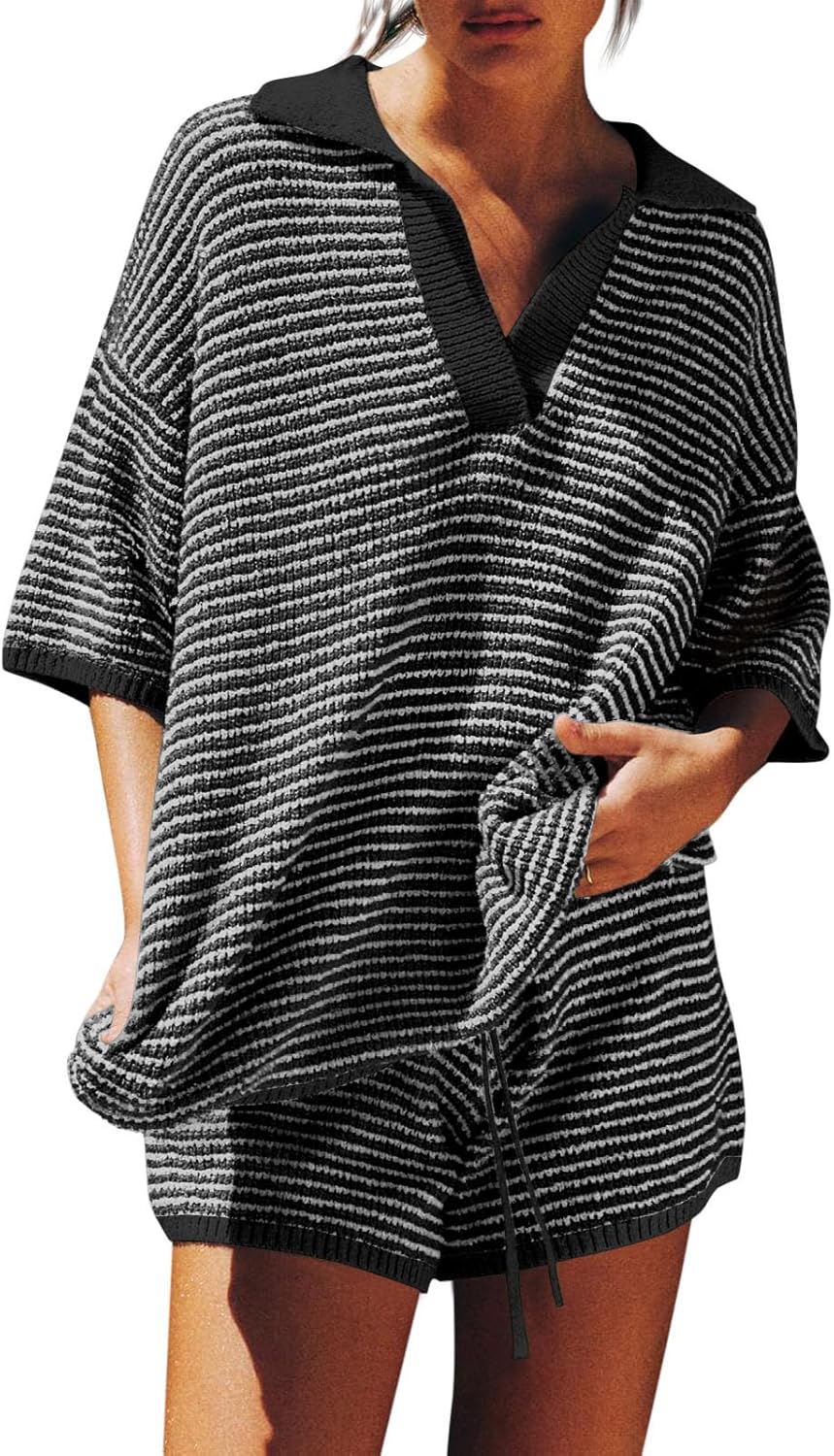 V Neck Sweater Lounge Set