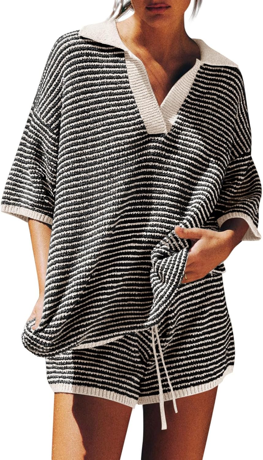 V Neck Sweater Lounge Set
