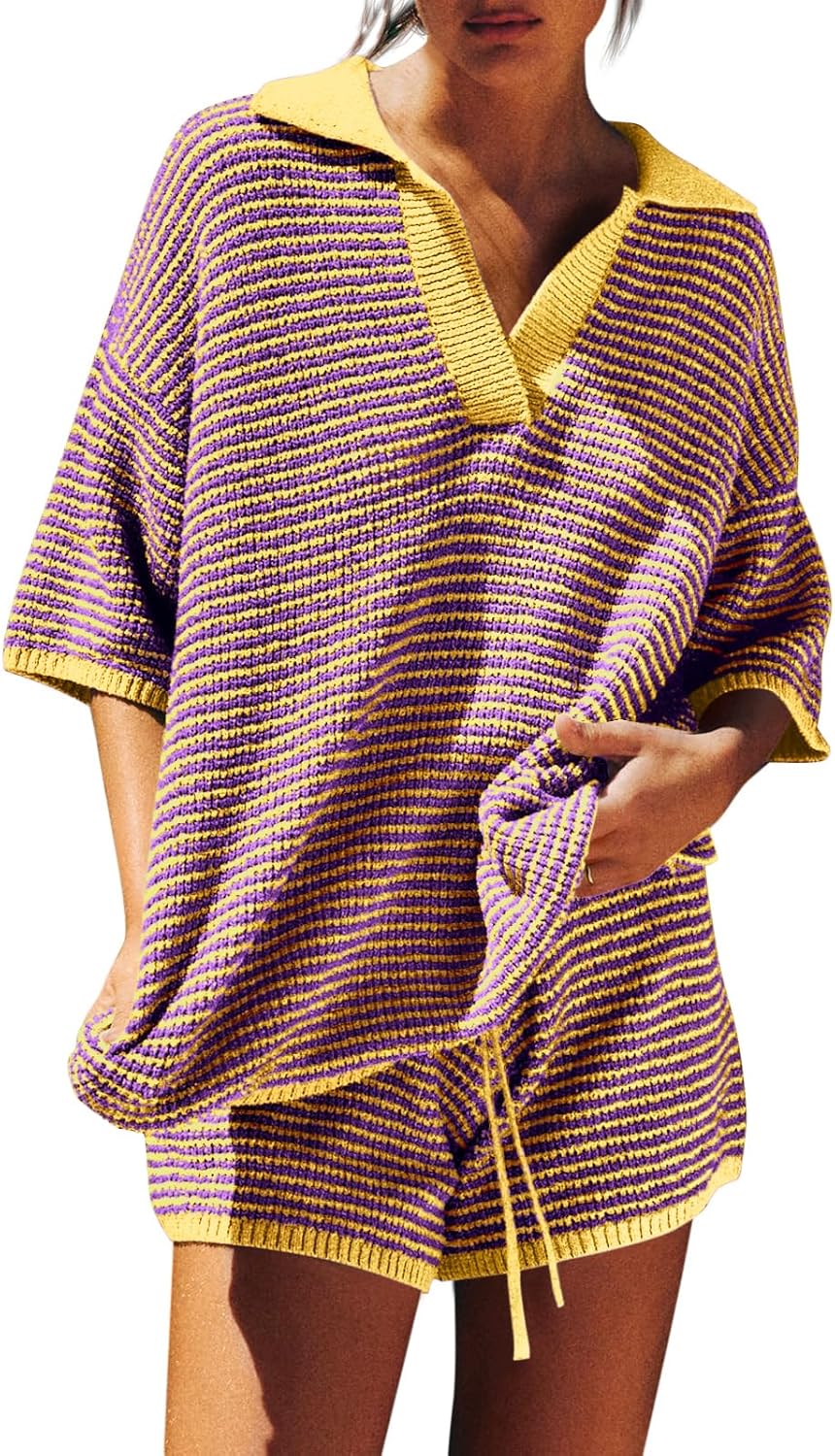 V Neck Sweater Lounge Set