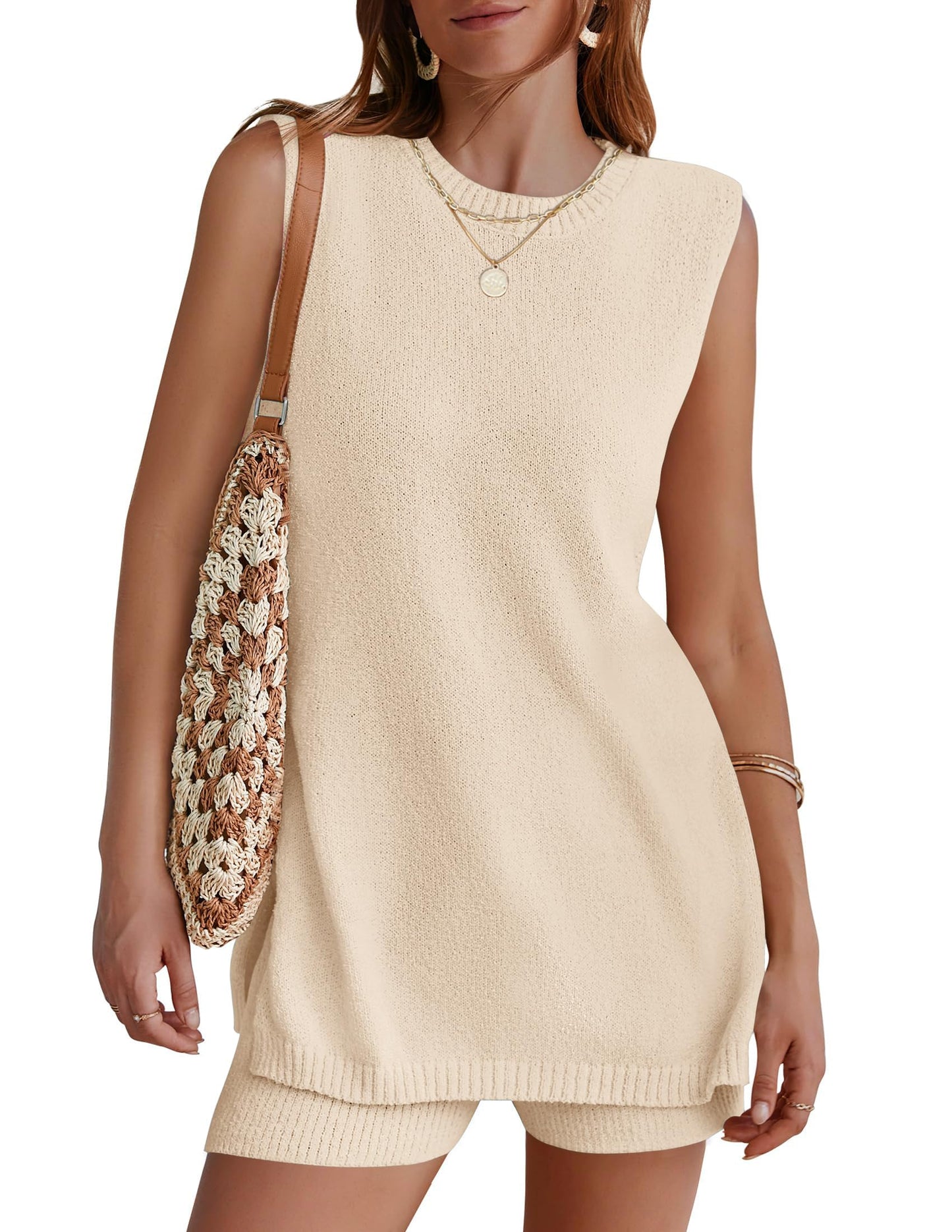 Summer Sleeveless Sweater Lounge Sets