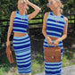 Summer Tank Top & Midi Skirt Set