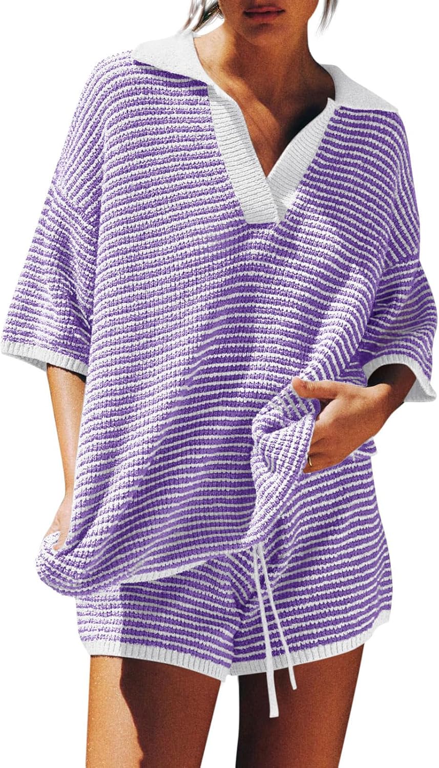 V Neck Sweater Lounge Set