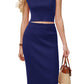 Summer Tank Top & Midi Skirt Set