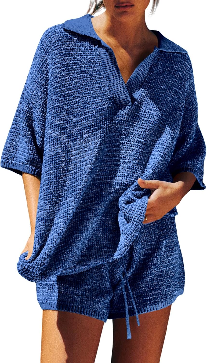 V Neck Sweater Lounge Set
