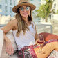 Wide Brim Straw Panama Hat