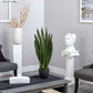 Nearly Natural Sansevieria & Black Planter