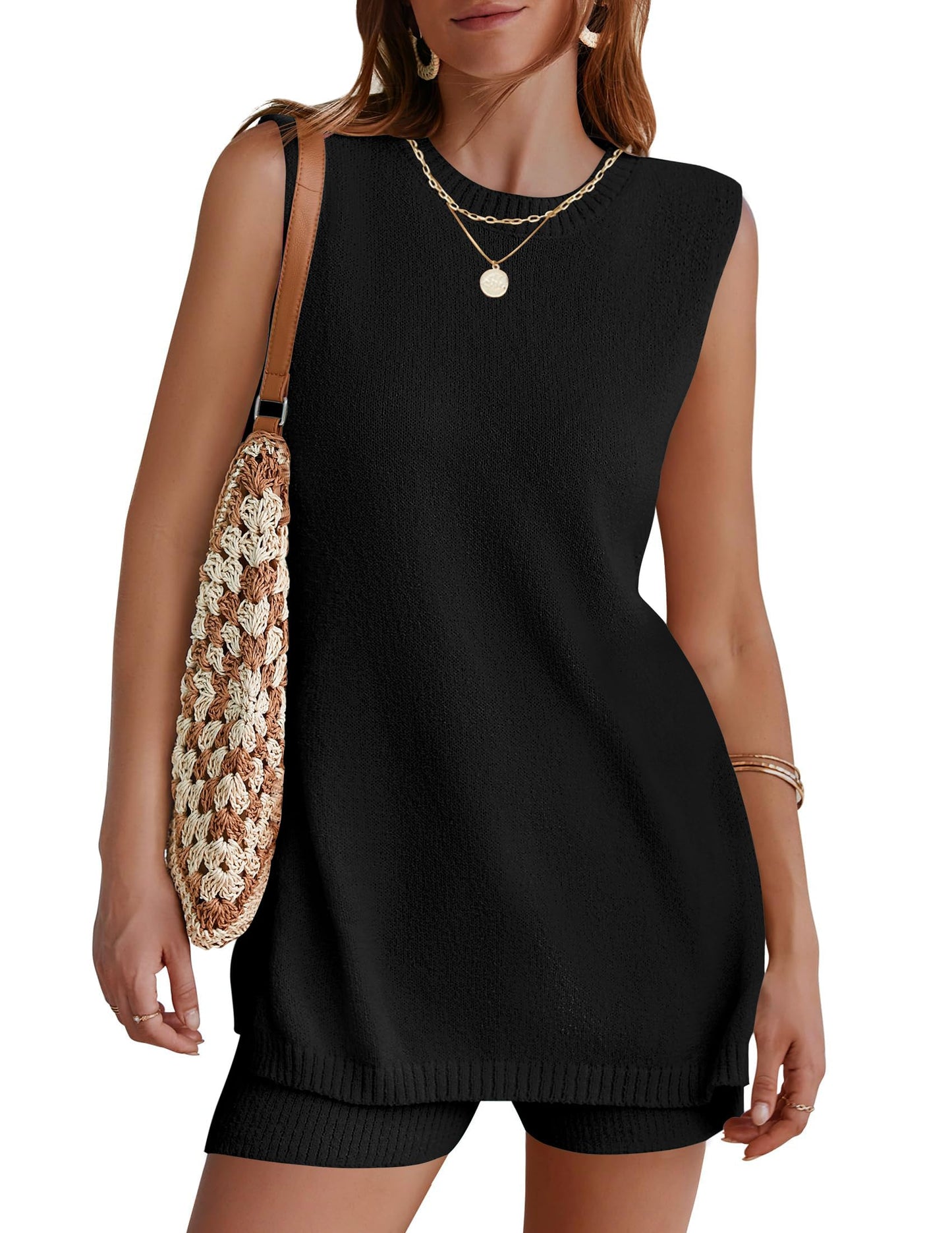 Summer Sleeveless Sweater Lounge Sets