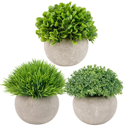 Set of 3 Small Artificial Plants