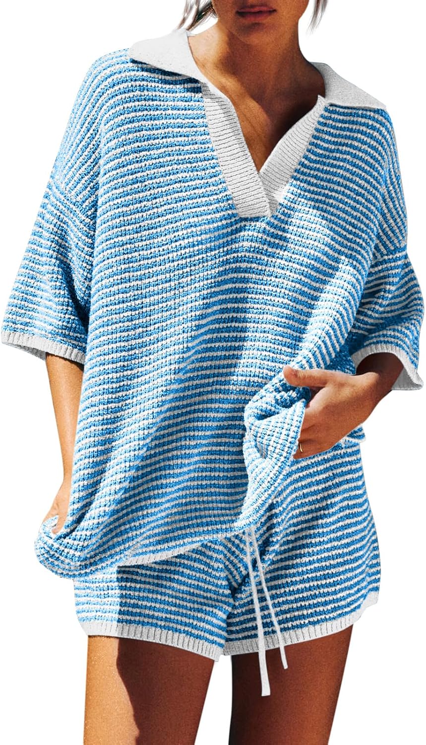 V Neck Sweater Lounge Set