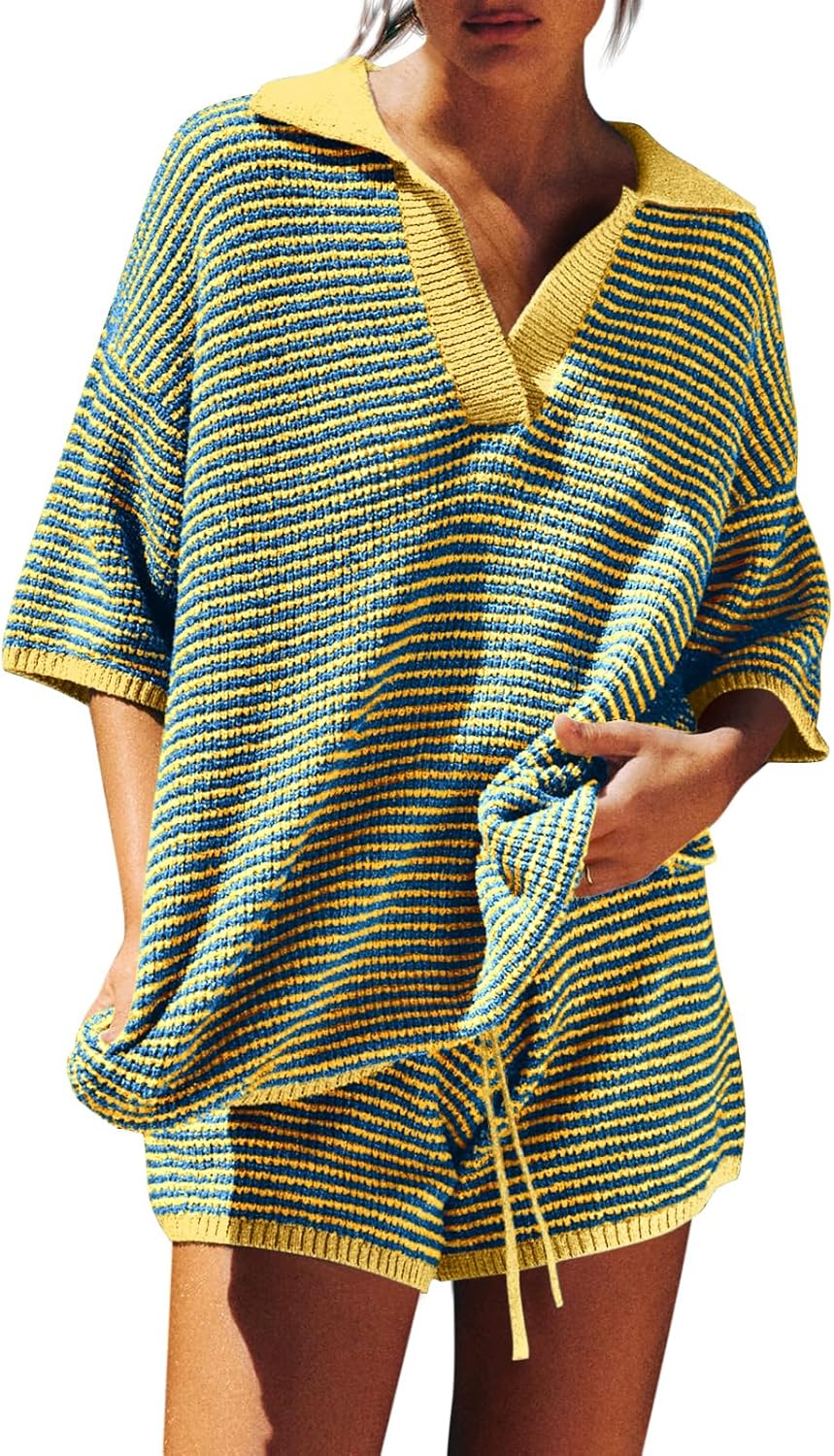 V Neck Sweater Lounge Set