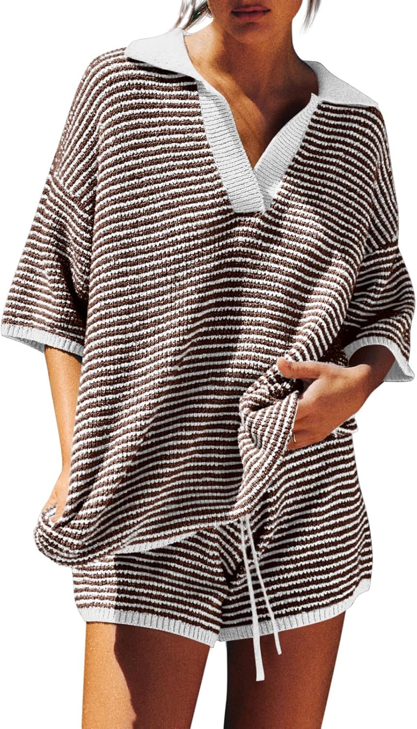 V Neck Sweater Lounge Set