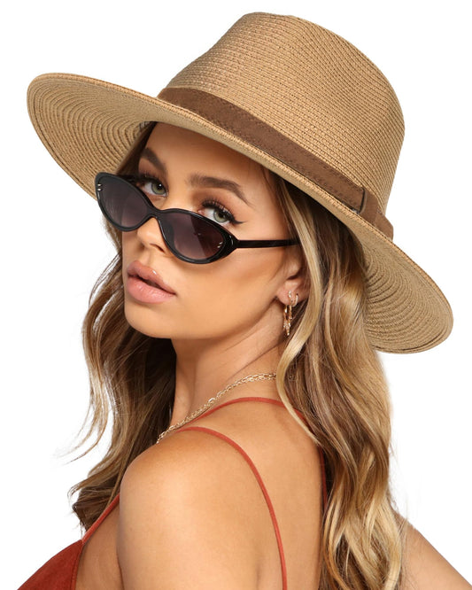 Wide Brim Straw Panama Hat