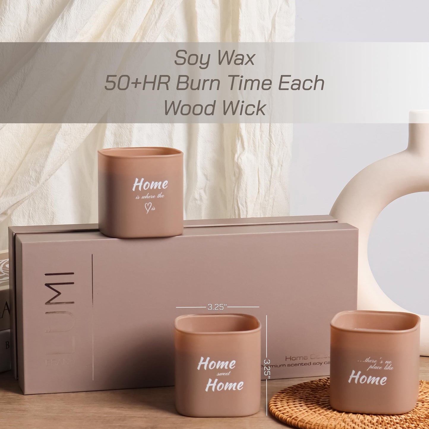 Scented Soy Candles Gift Set | Nature's Bloom Collection | 3 Scented Candles