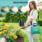 Battery Powered Garden Sprayer 1.3 Gallon, 3-Level Adjustable Electric Backpack Sprayer, Weed Yard Lawn Sprayer with 3 Mist Nozzles & Retractable Wand