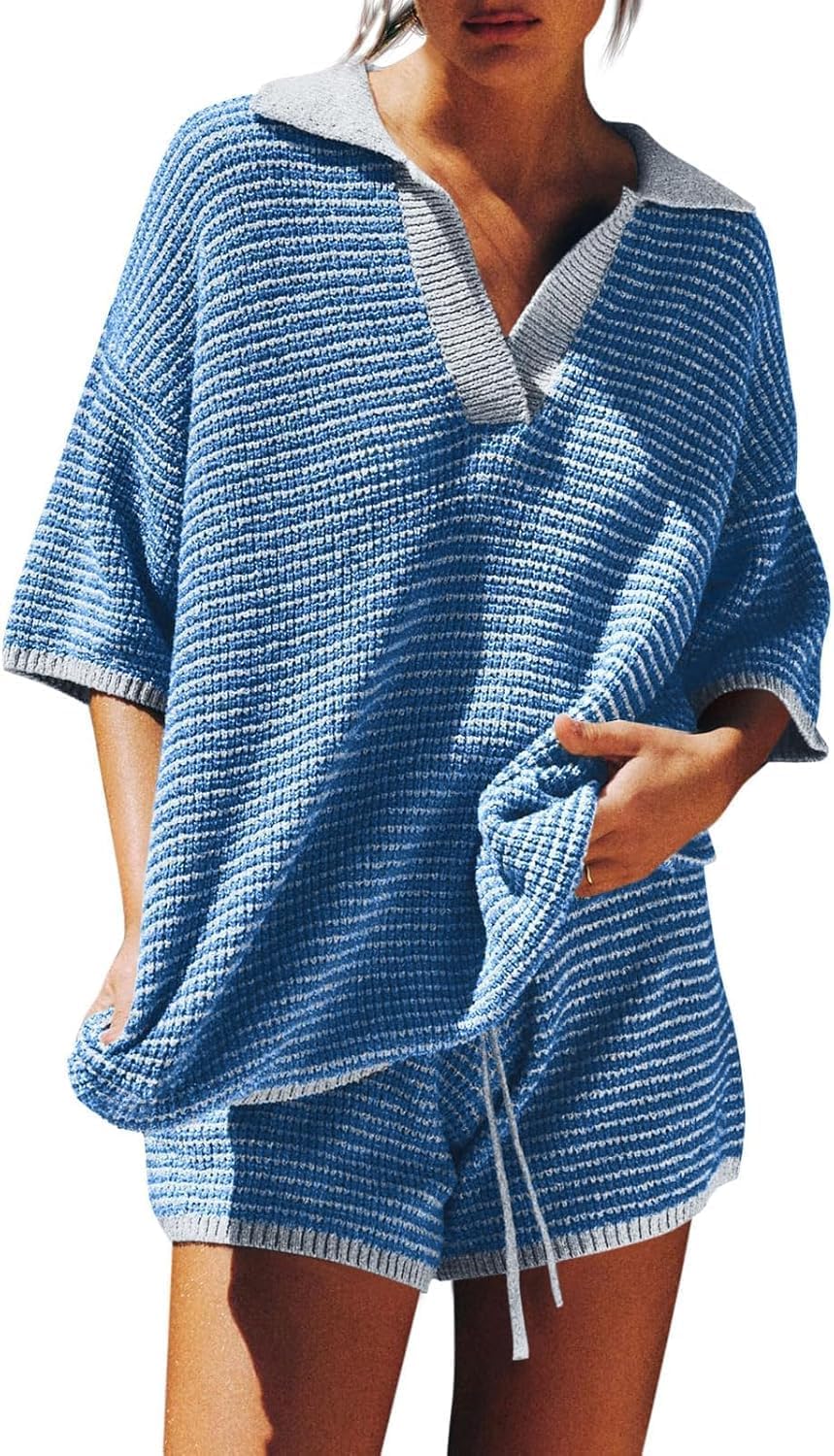 V Neck Sweater Lounge Set