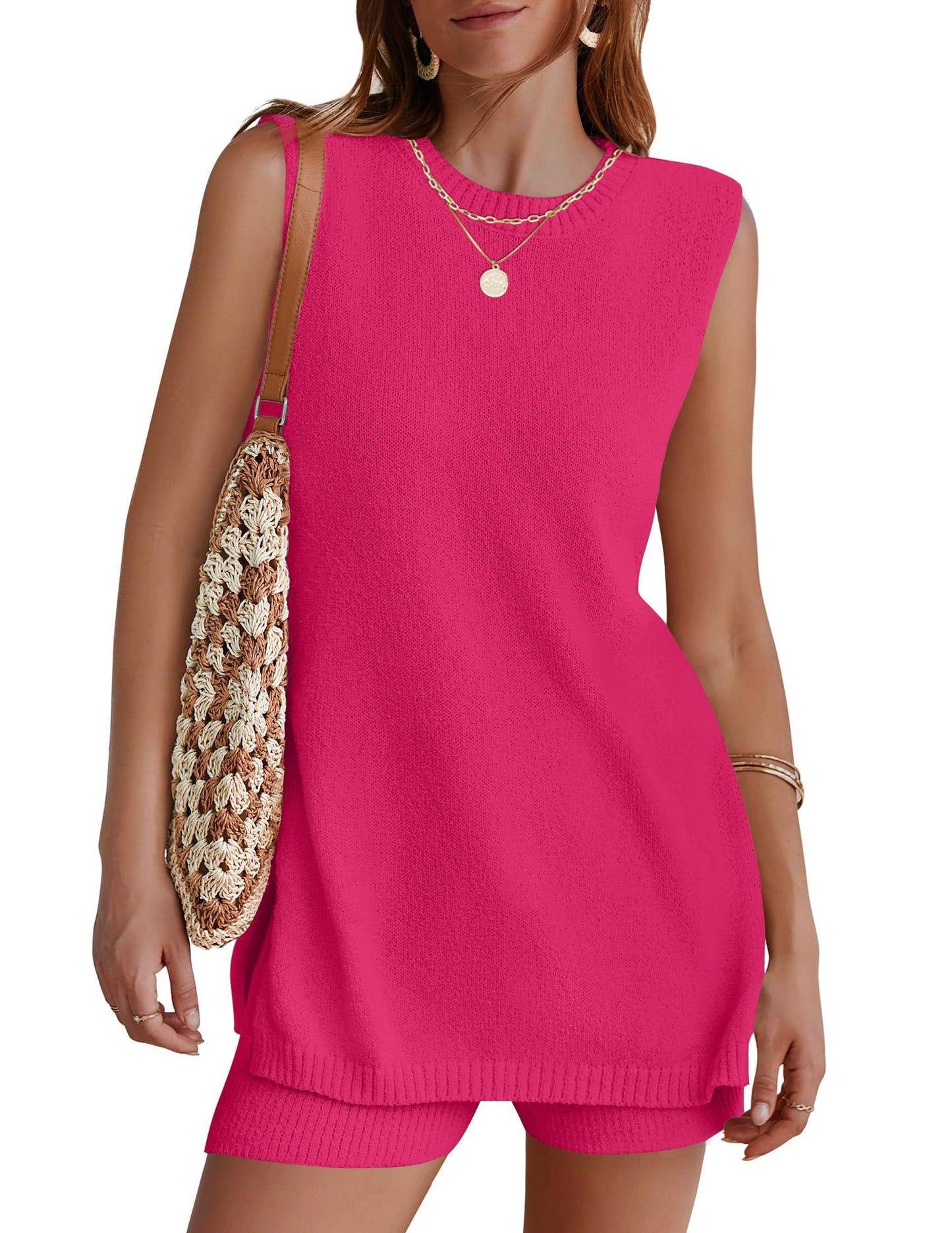 Summer Sleeveless Sweater Lounge Sets