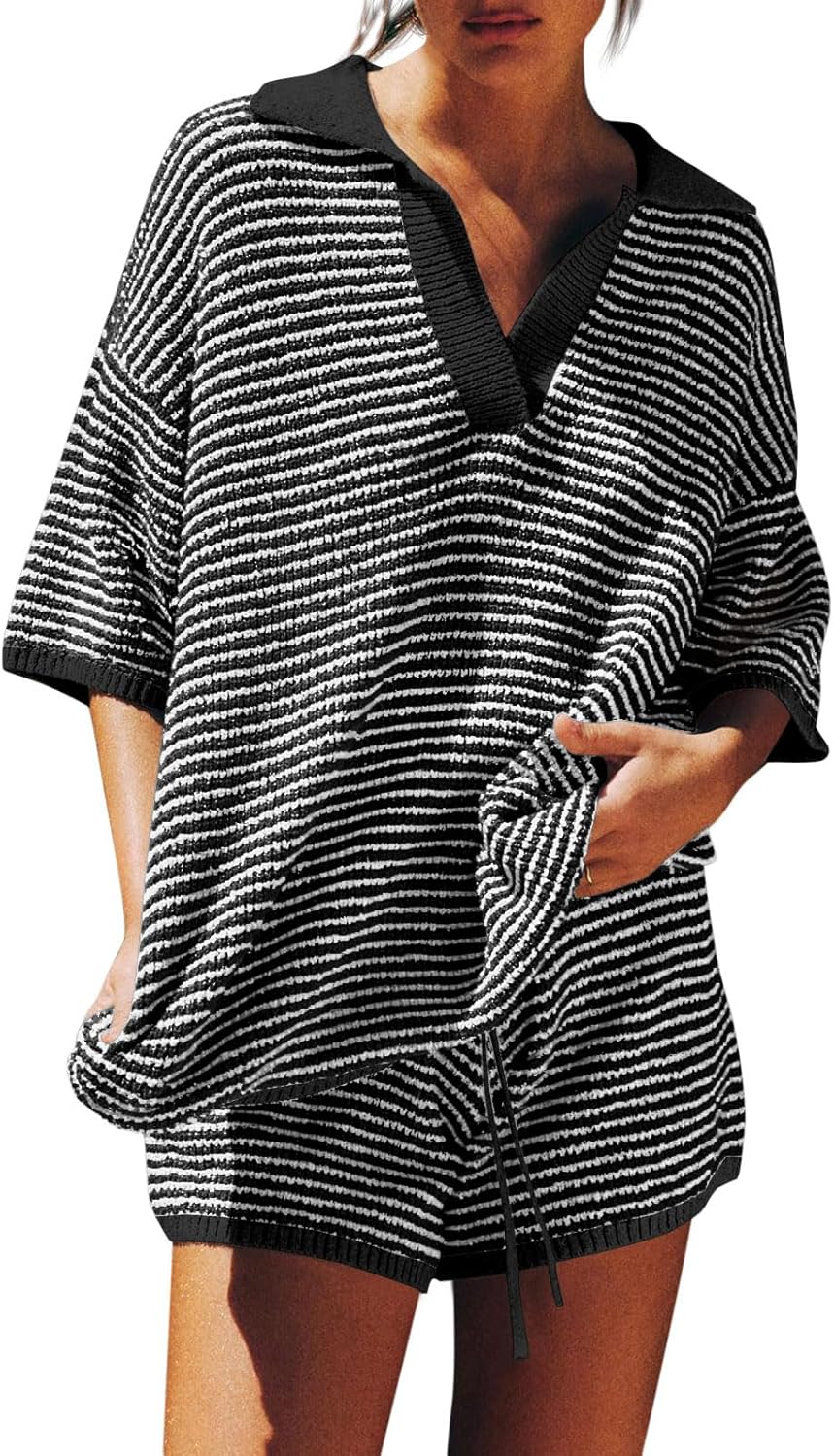 V Neck Sweater Lounge Set