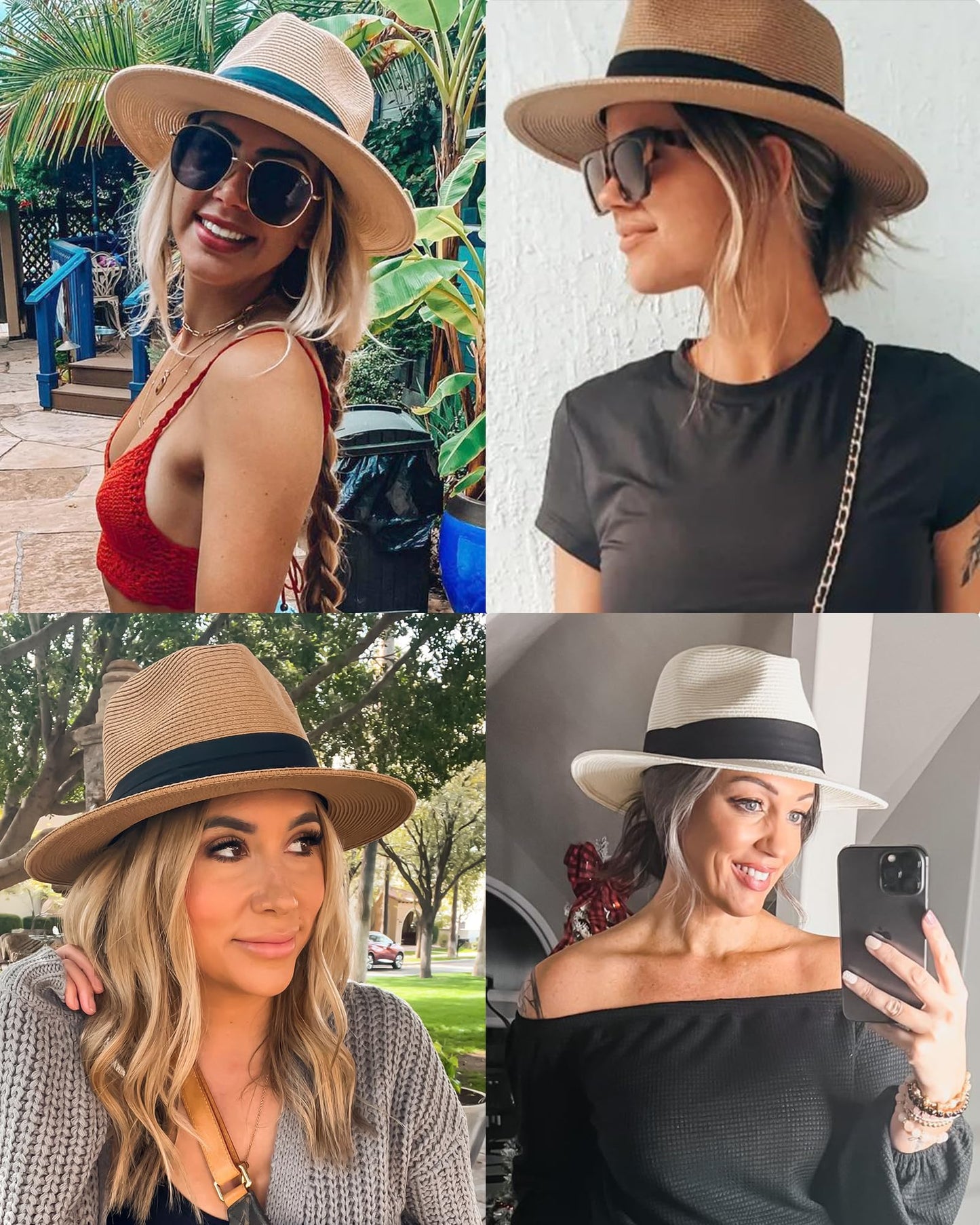 Wide Brim Straw Panama Hat