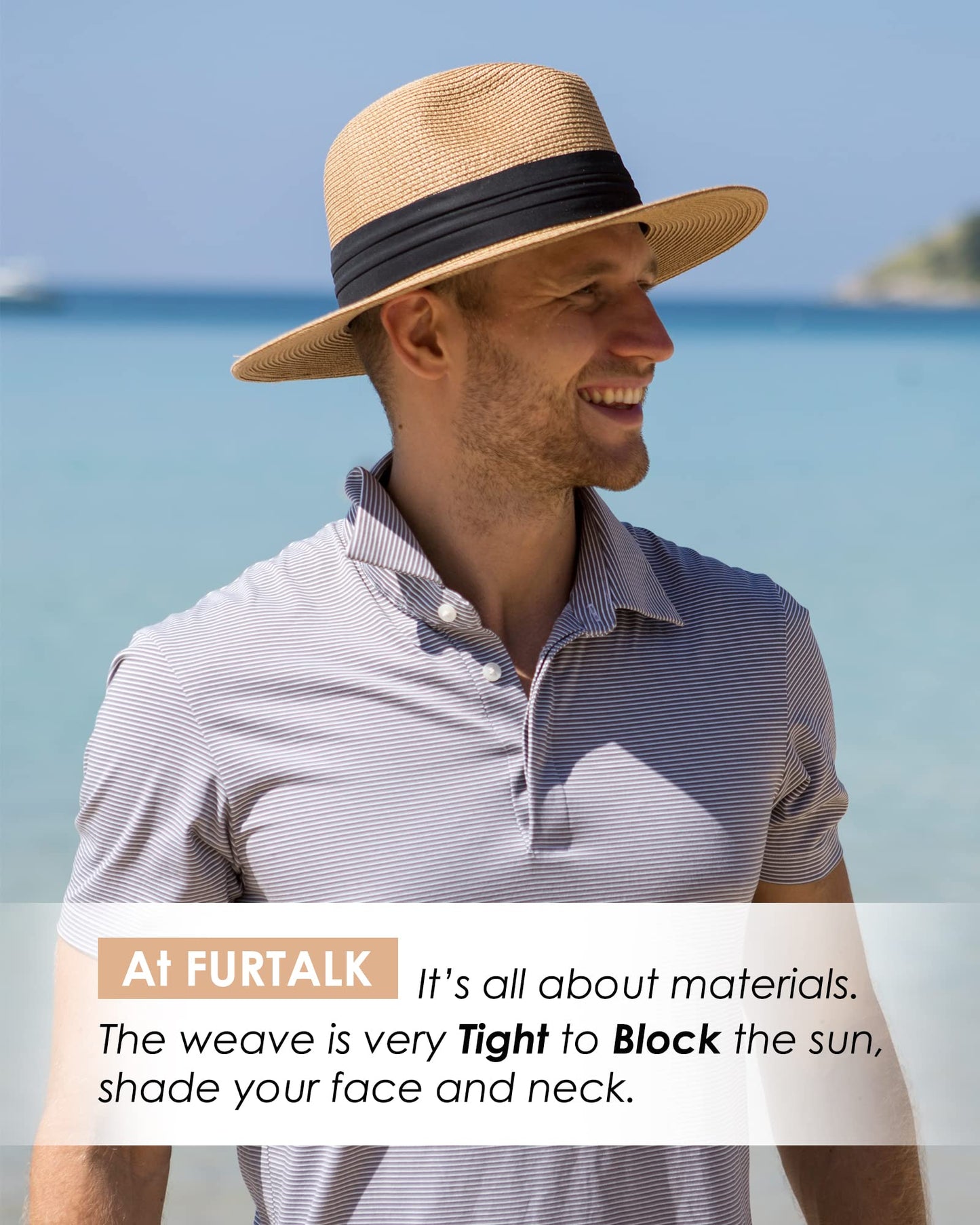 Wide Brim Straw Panama Hat