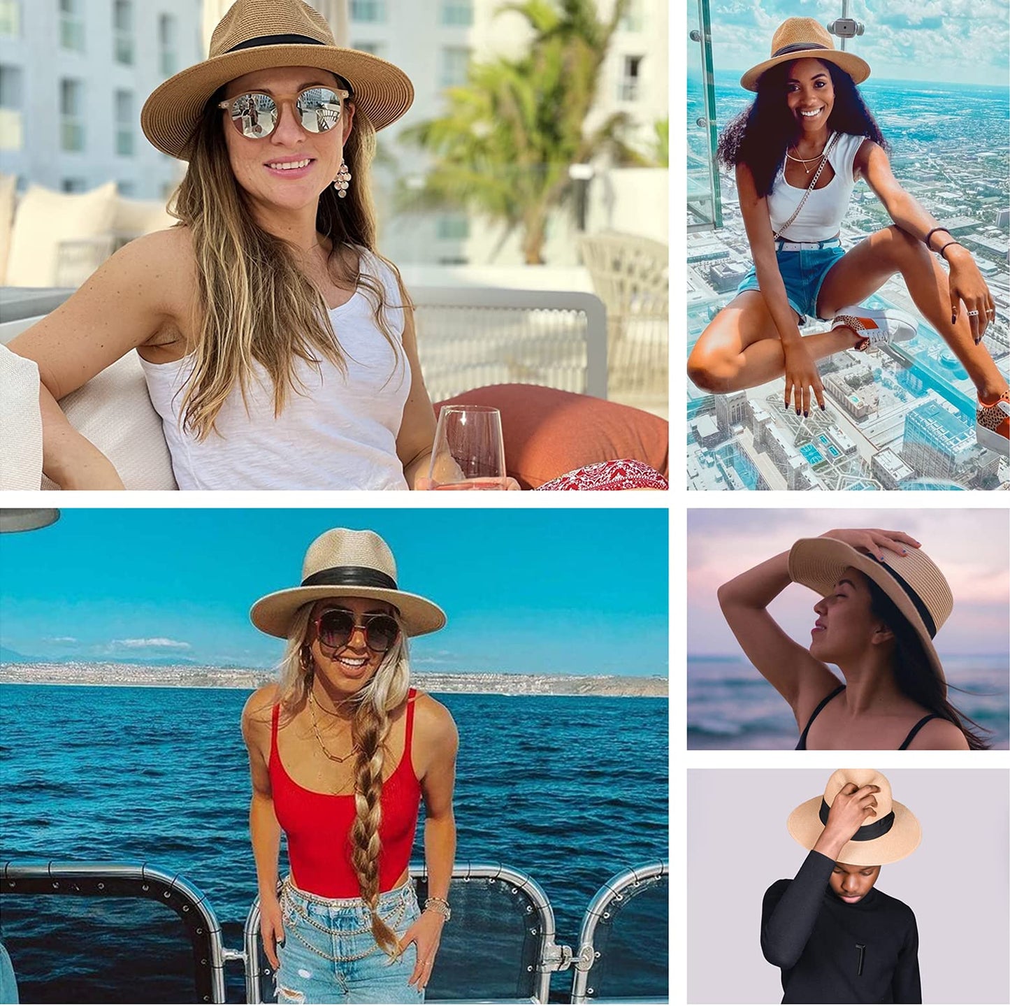 Wide Brim Straw Panama Hat