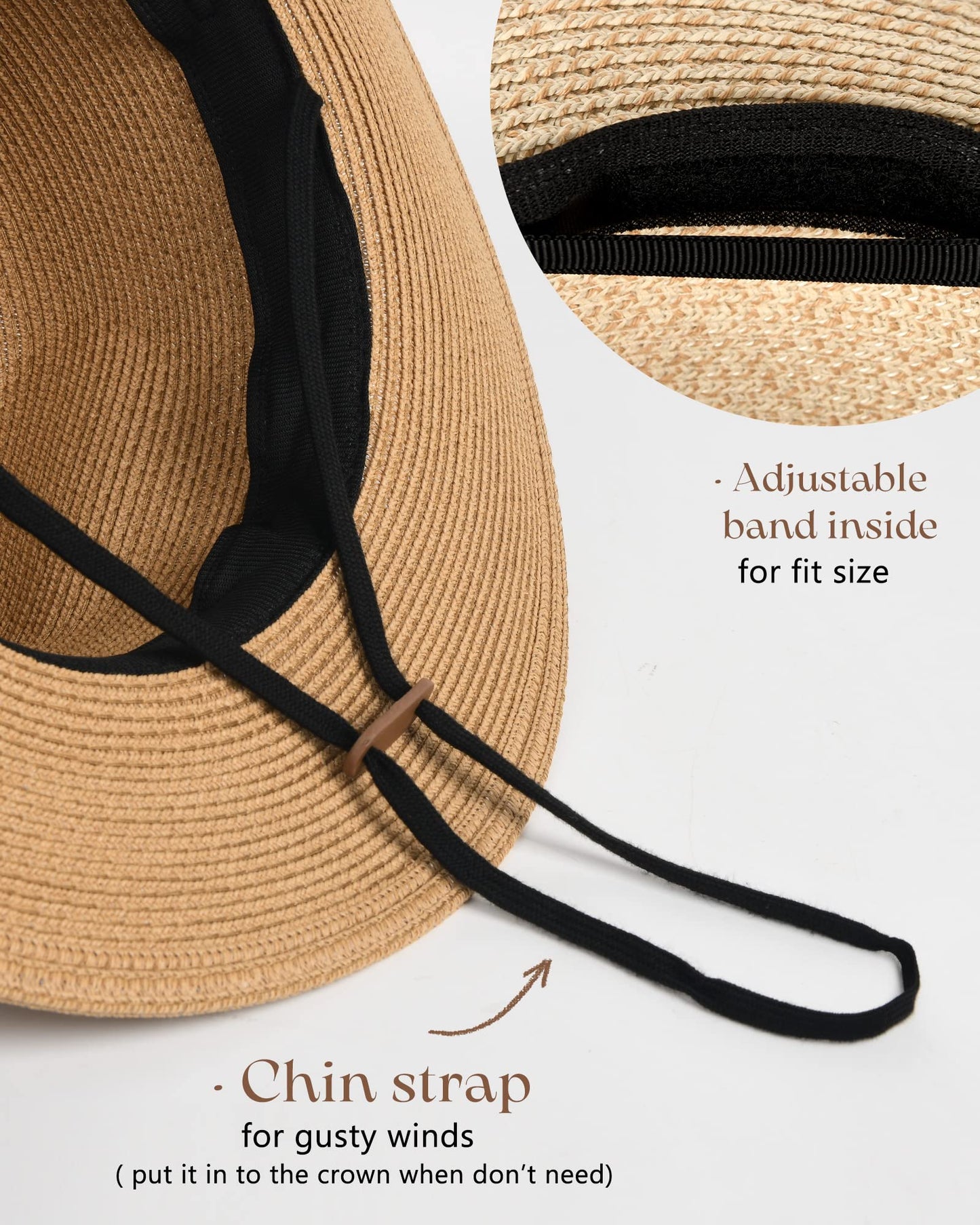 Wide Brim Straw Panama Hat