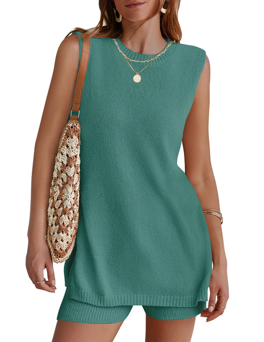Summer Sleeveless Sweater Lounge Sets