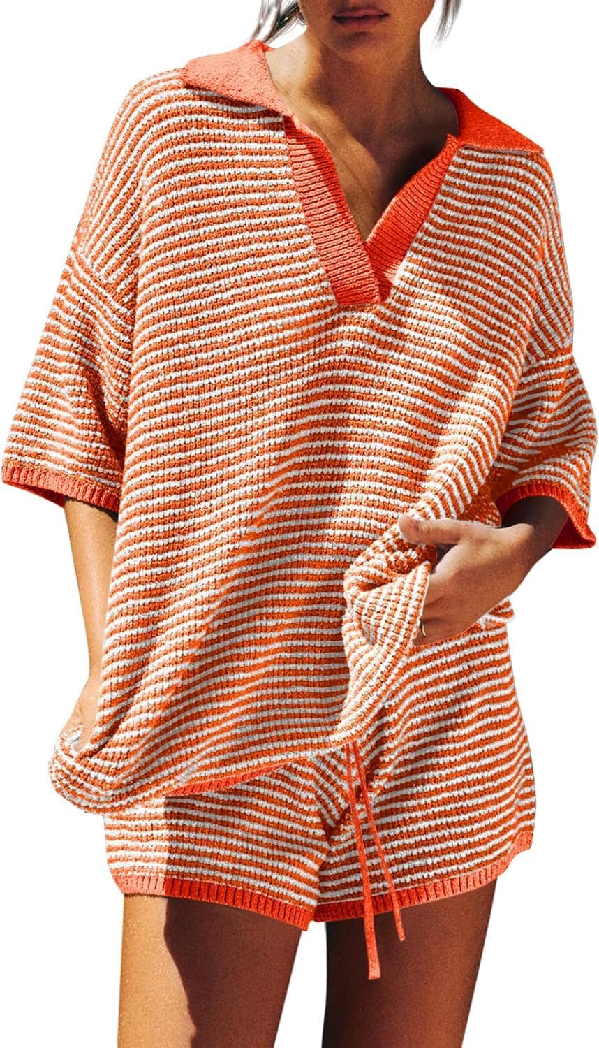 V Neck Sweater Lounge Set