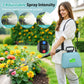 Battery Powered Garden Sprayer 1.3 Gallon, 3-Level Adjustable Electric Backpack Sprayer, Weed Yard Lawn Sprayer with 3 Mist Nozzles & Retractable Wand