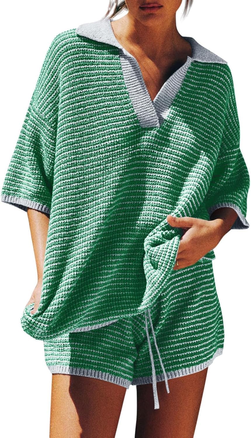 V Neck Sweater Lounge Set