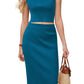 Summer Tank Top & Midi Skirt Set